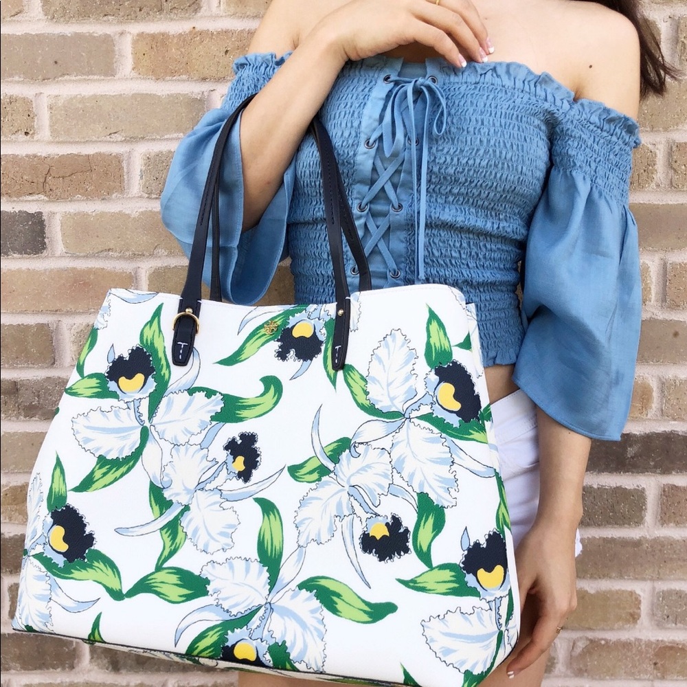 Tory Burch Kerrington Large Tote Floral - Picture 2 of 4